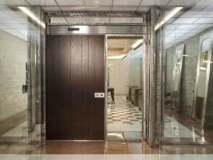 OIKOS VENEZIA Бронированная раздвижная деревянная входная дверь Vela