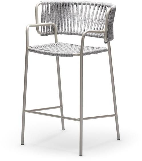 CHAIRS & MORE Высокий садовый табурет на морской веревке с подлокотниками Klot sun-id-1391045 - Вид №1