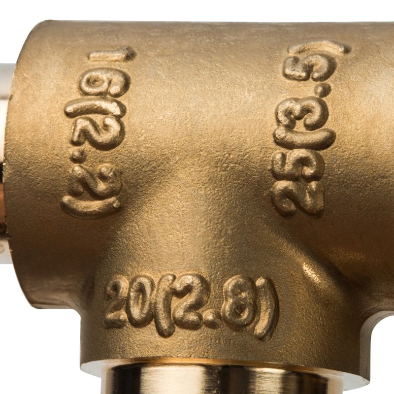 Тройник переходной 25x20x16 аксиальный для труб из сшитого полиэтилена STOUT SFA0014252016 - Вид №1