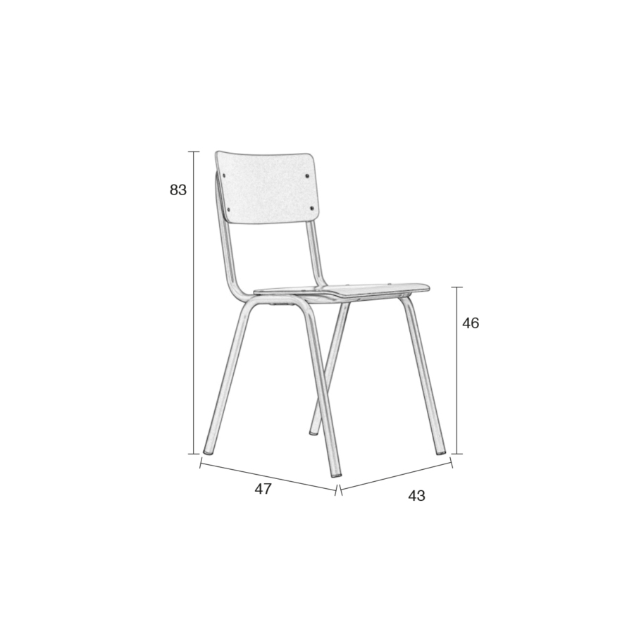 Стул Back to School черный Zuiver 1008201 - Вид №1