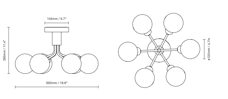 Выдувное стекло светодиодный потолочный светильник Nuura Apiales ARCH-00128577 - Вид №6
