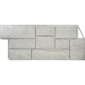 Фасадная панель FineBer Камень крупный мелованный цвет белый