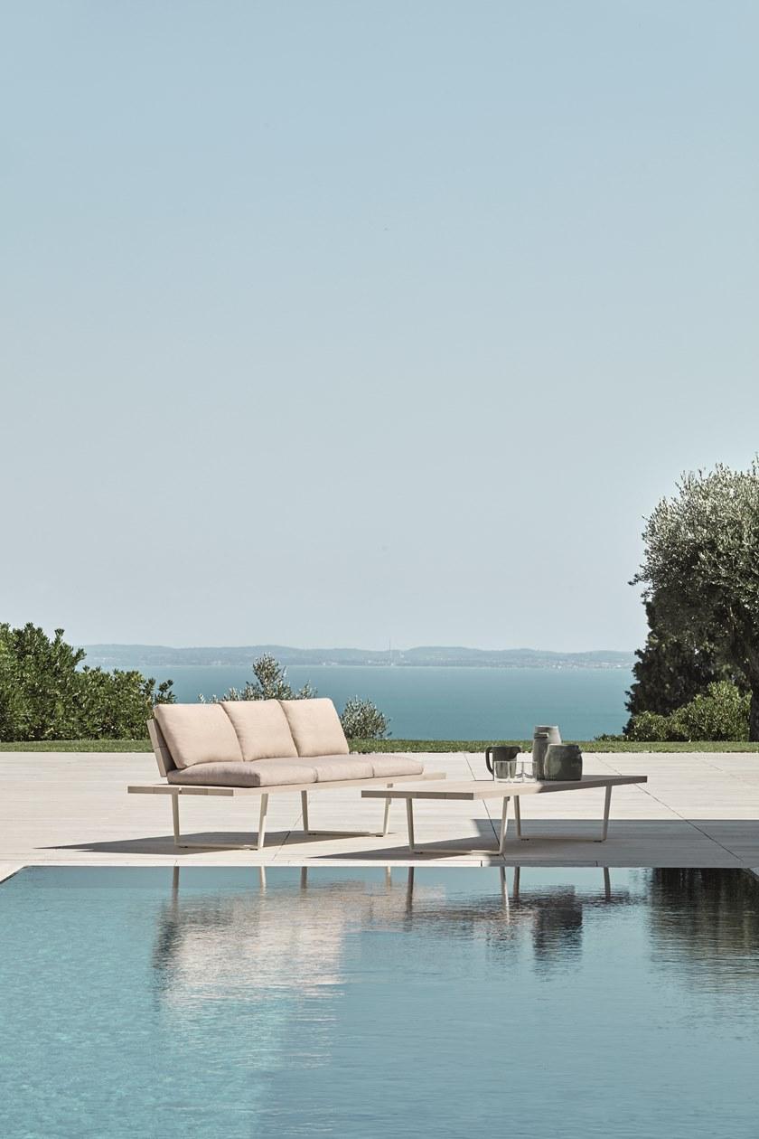 FAST Низкий садовый стол из алюминия с имитацией дерева Orizon sun-id-1379321 - Вид №2