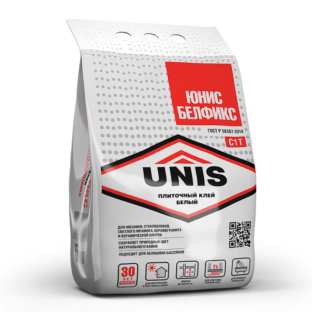 Клей для плитки и камня C1T Unis Белфикс 5 кг Юнис Белфикс STLM-2028541