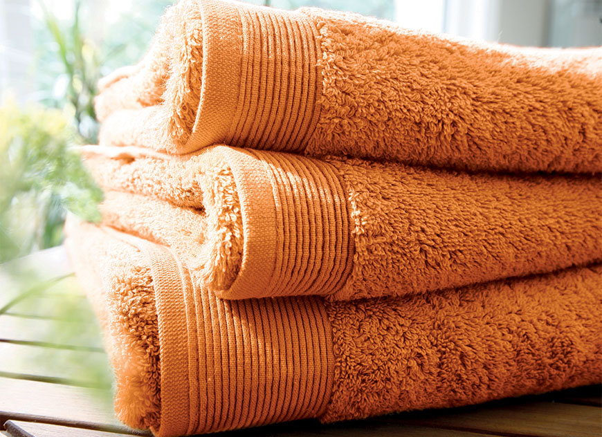 TOW_UNI_PA_150 Полотенце 100/150 paprika оранжевый хлопок 600гр/м3 Blanc des Vosges Santreyd 