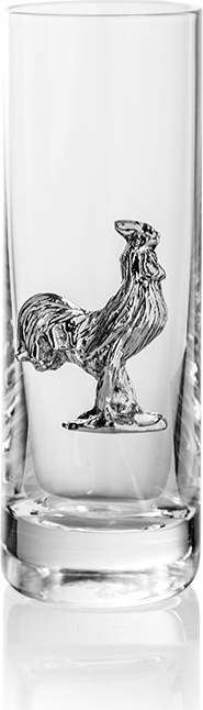 10601051 Wutschka Набор из 2 стопок для водки 60мл "Петух" Хрусталь 