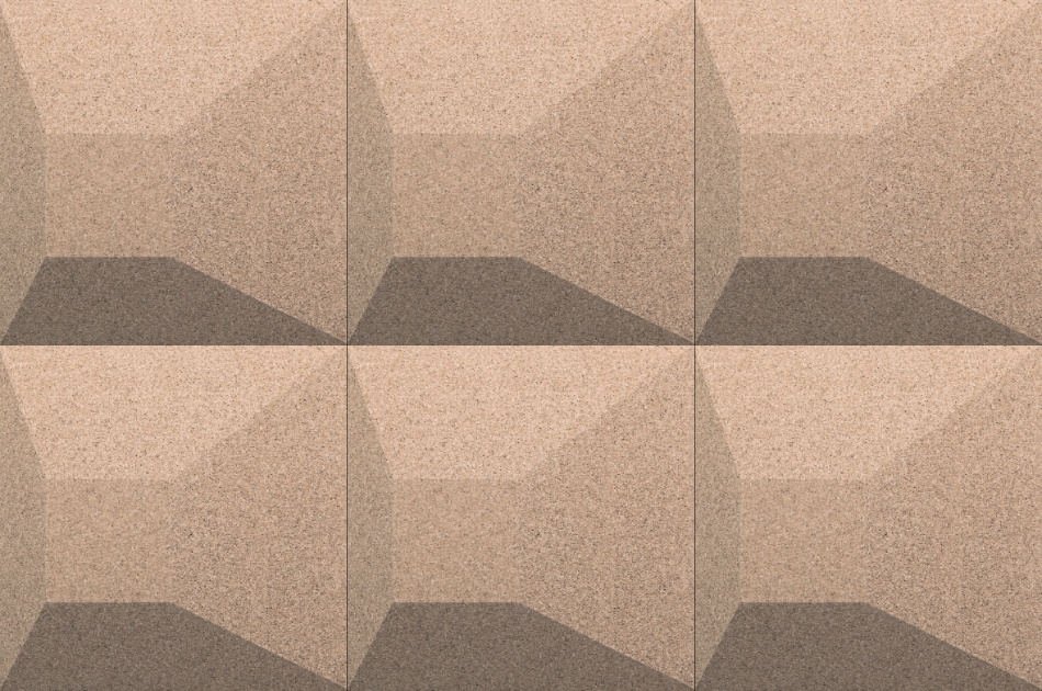 310 110 011 Пробковая 3D-плитка для стен Aztec Pearl GRANORTE 3DForms
