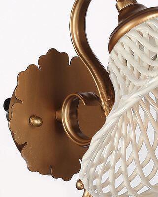 Бра с керамическим плафоном белое "Ирма" W17069/1NPI LUMIEN HALL ФЛОРИСТИКА 00-3929719 Белый;бронза  - Вид №2