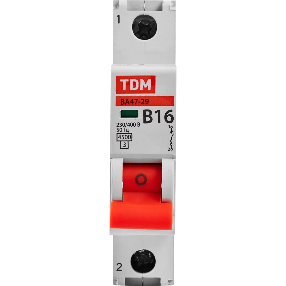 Автоматический выключатель TDM Electric ВА47-29 1Р B16 для защиты сетей 89347177 STLM-1113138 - Вид №1