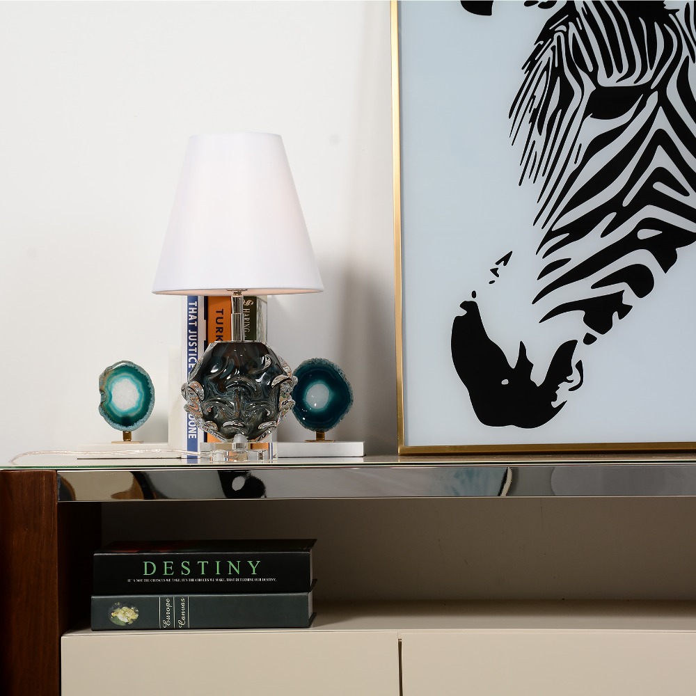 Настольная лампа 41х22 см бело-серая Crystal BRTL3115S DELIGHT COLLECTION  00-3882449 Белый;серый;хром  - Вид №2