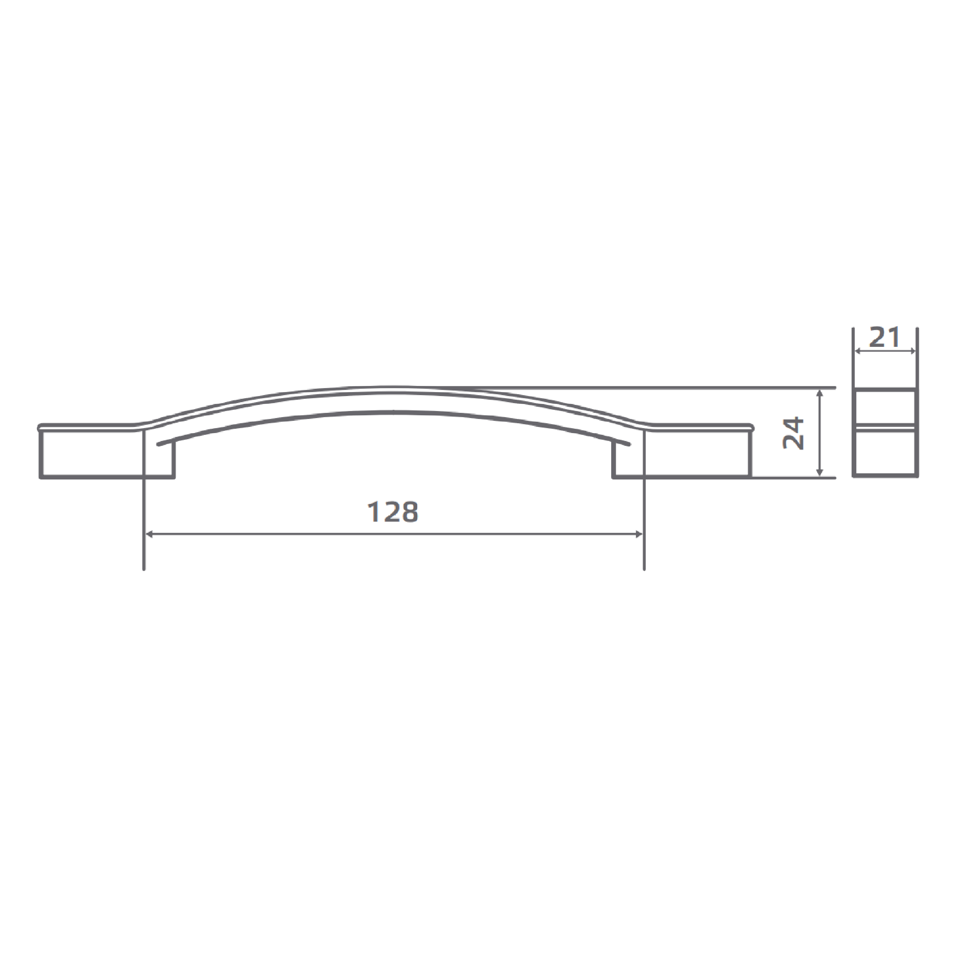 86471268 Ручка-скоба C-34 128 мм, цвет графит STLM-0069028 Santreyd  - Вид №4