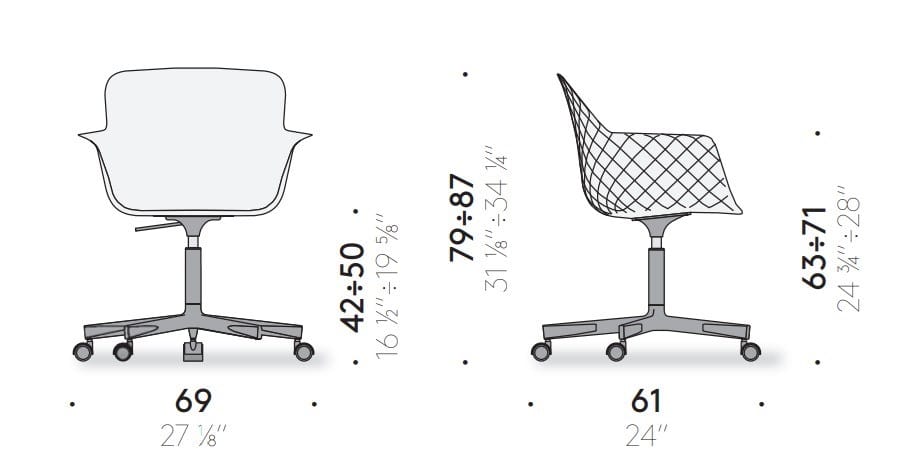 Полиуретановый стул с колесами DE PADOVA LAVENHAM EXECUTIVE ARCH-00009711 - Вид №1