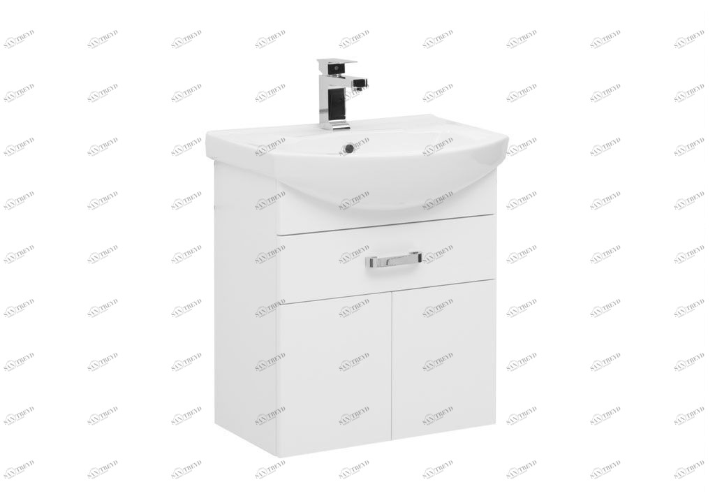 Тумба под раковину Aquanet Ирис 60 белый (1 ящик, 2 дверцы) sun-id-270536