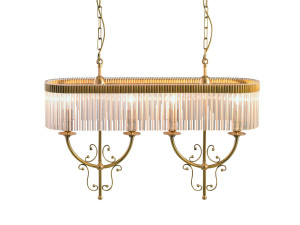 Светодиодный подвесной светильник из латуни и стекла