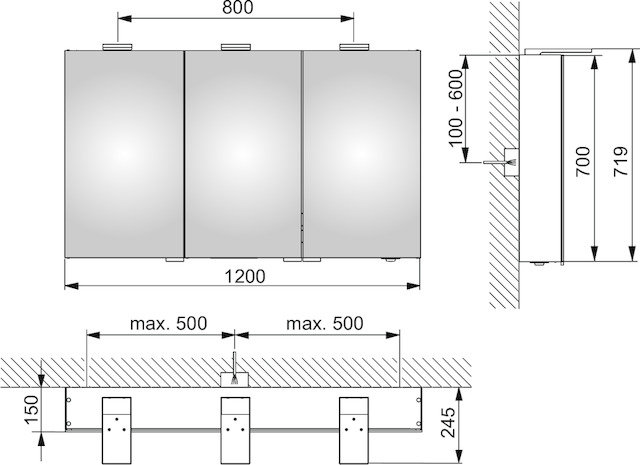 14405171301 Зеркальный шкаф KEUCO Royal 15 - Вид №2