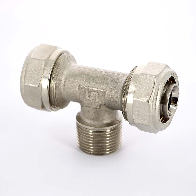 Тройник обжим-Н никелированный TIEMME 16х1/2"х16 1600038 - Вид №4