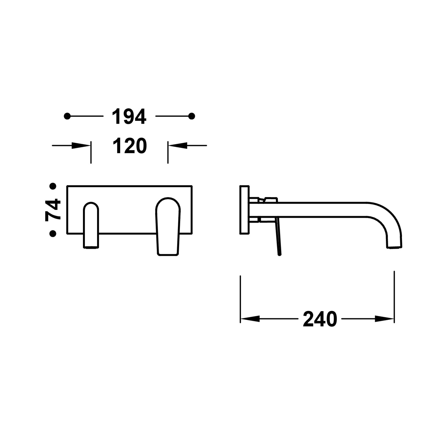 ПРОЕКТ-Видимая часть TRES для корпуса встраиваемой раковины-21130032 КМ TRES Project 21130032KM - Вид №1
