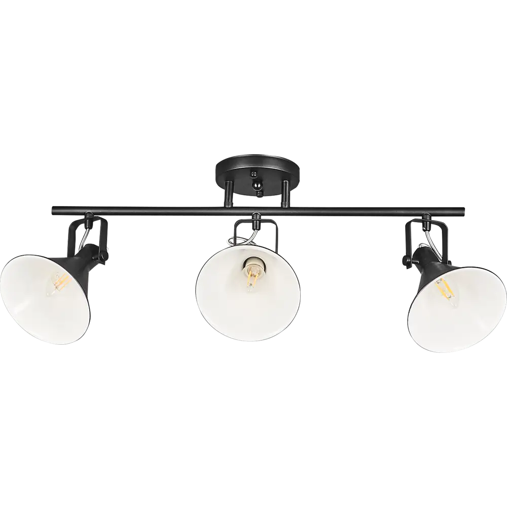 Спот поворотный Gaston 3 лампы 9 м² цвет чёрный/белый 18714280 STLM-2129387 J-LIGHT 
