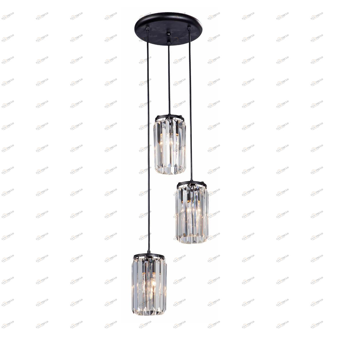 Подвесная люстра Vitaluce V4265-1/3S VITALUCE ДИЗАЙНЕРСКИЕ 328092 Черный;прозрачный;серый 
