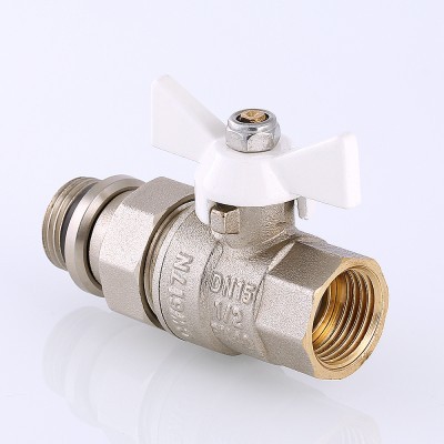 VT.227.NRW.05 Кран шаровой VALTEC BASE с полусгоном  и дополнительным уплотнением Valtec 3/4"  - Вид №5