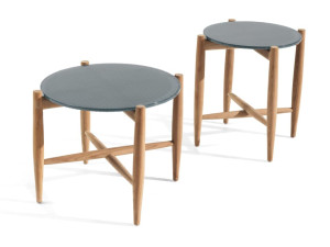 Стеклянный круглый садовый столик