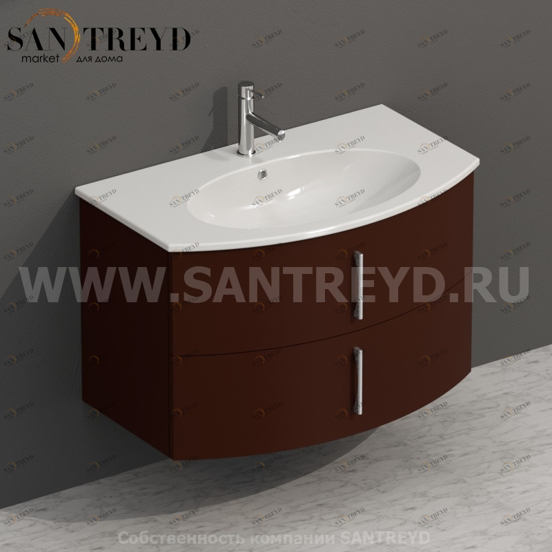 MDMC80Y099 Тумба с двумя ящиками 78 см коричневая Globo 4ALL Италия Ceramica Globo