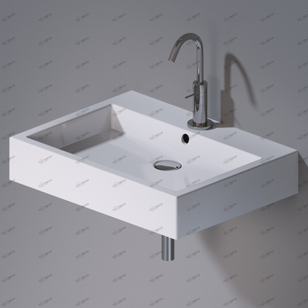 L267100 Подвесная раковина настенная прямоугольная A. e T. Italia Tank белая AeT ITALIA