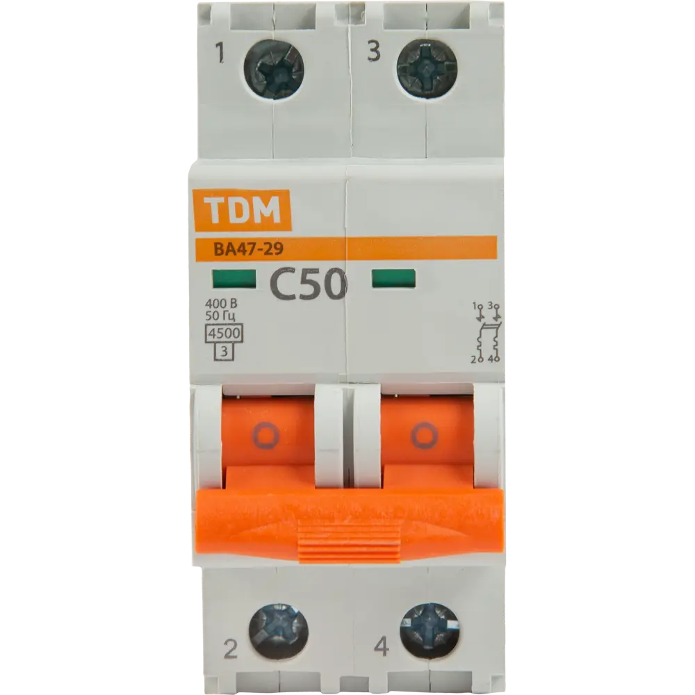 Автоматический выключатель TDM Electric ВА47-29 2P для надежной защиты сети 84399493 STLM-0049266 - Вид №1