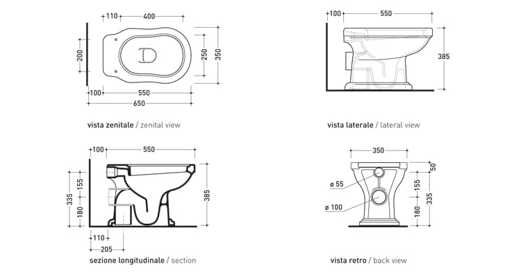 Керамический туалет Ceramica Flaminia Efi ARCH-00132453 - Вид №2