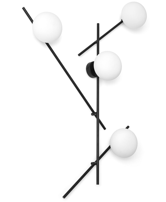 Miloox 1744.177 Настенный светильник с черным каркасом MIKADO. - Вид №1