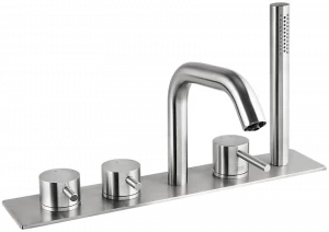 Fir Italia Комплект для ванны с ручным душем с тарелкой Cleosteel 48 4831404