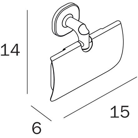 INDA® Держатель туалетной бумаги из латуни Ellepi A44260 - Вид №1