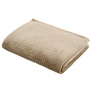 82391611 Плед «Велсофт», 150x200 см, полиэстер, цвет бежевый