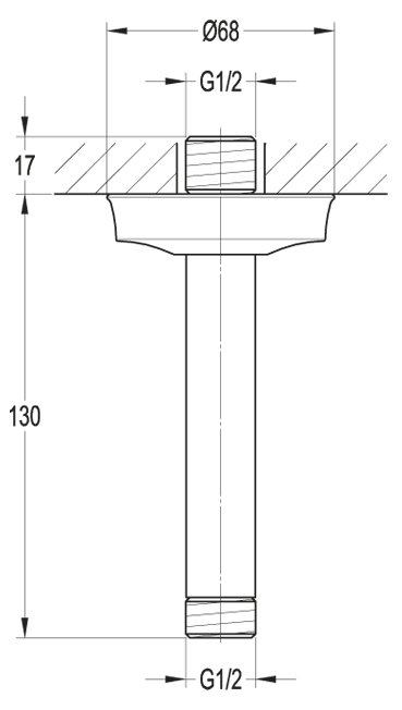 Излив для душа Cezares CZR-F-TDAV2-01  - Вид №1