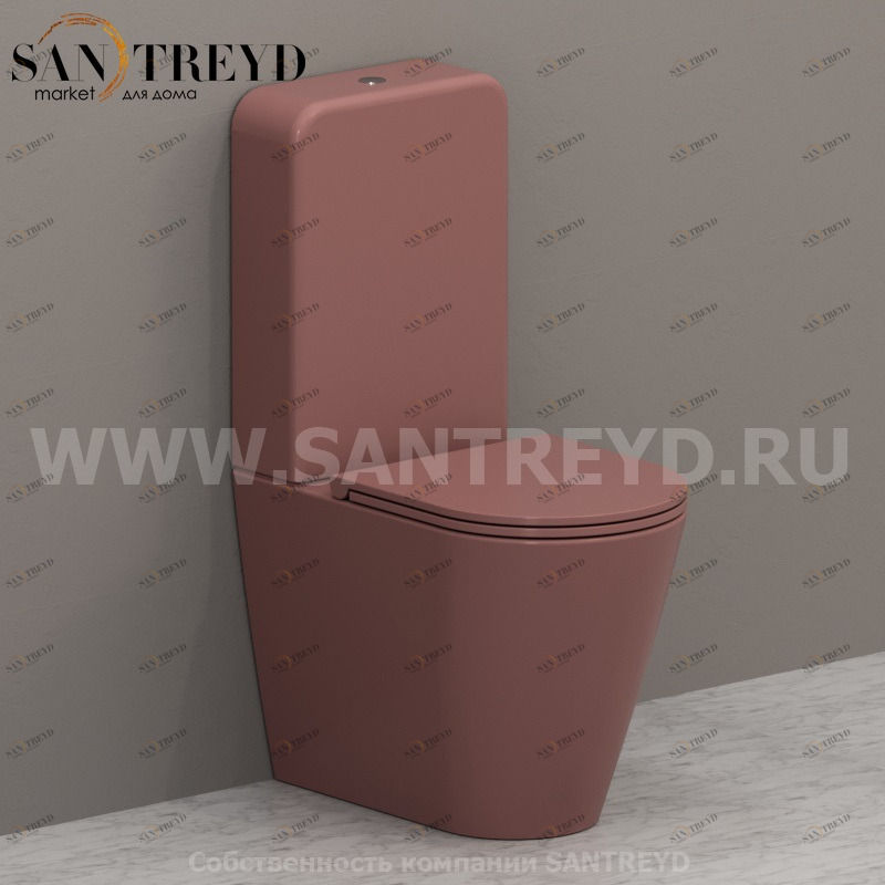 FO003FRFO008FRBA016 Компакт унитаз с бачком Розовый Ceramica Globo FORTY3 Италия