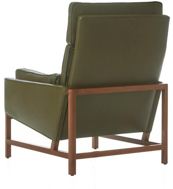 BassamFellows Кожаное кресло с высокой спинкой Wood frame lounge Cb-510 - Вид №3