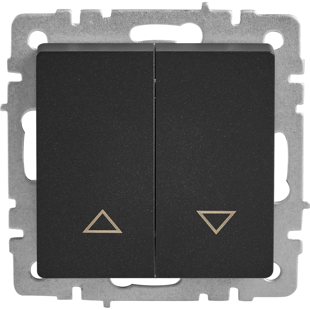 Выключатель IEK Brite для жалюзи - черный матовый 87761711 STLM-1340728 - Вид №1