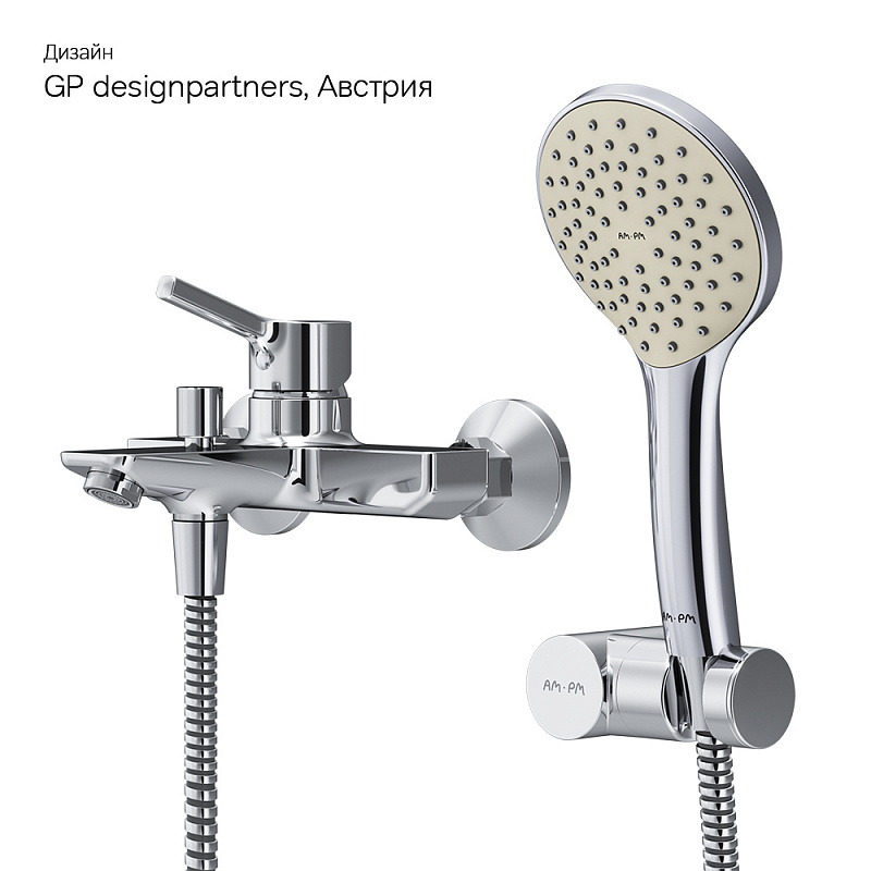 F85B15000 смеситель д/ванны/душа душ.набор хром шт. AM.PM X-Joy S  - Вид №5