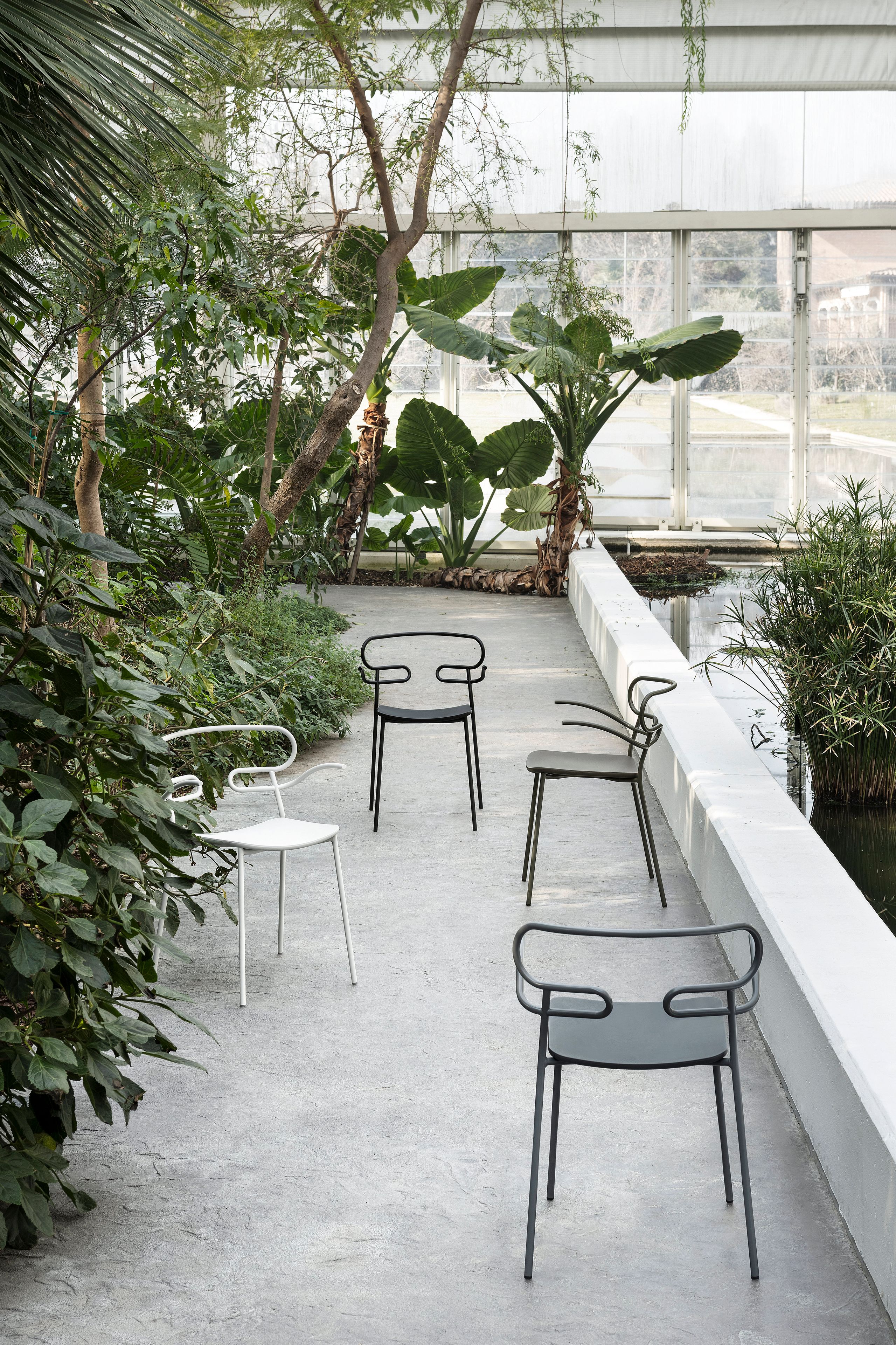 Металлический и полиуретановый стул с подлокотниками TrabA' Генуя ARCH-00122087 - Вид №9