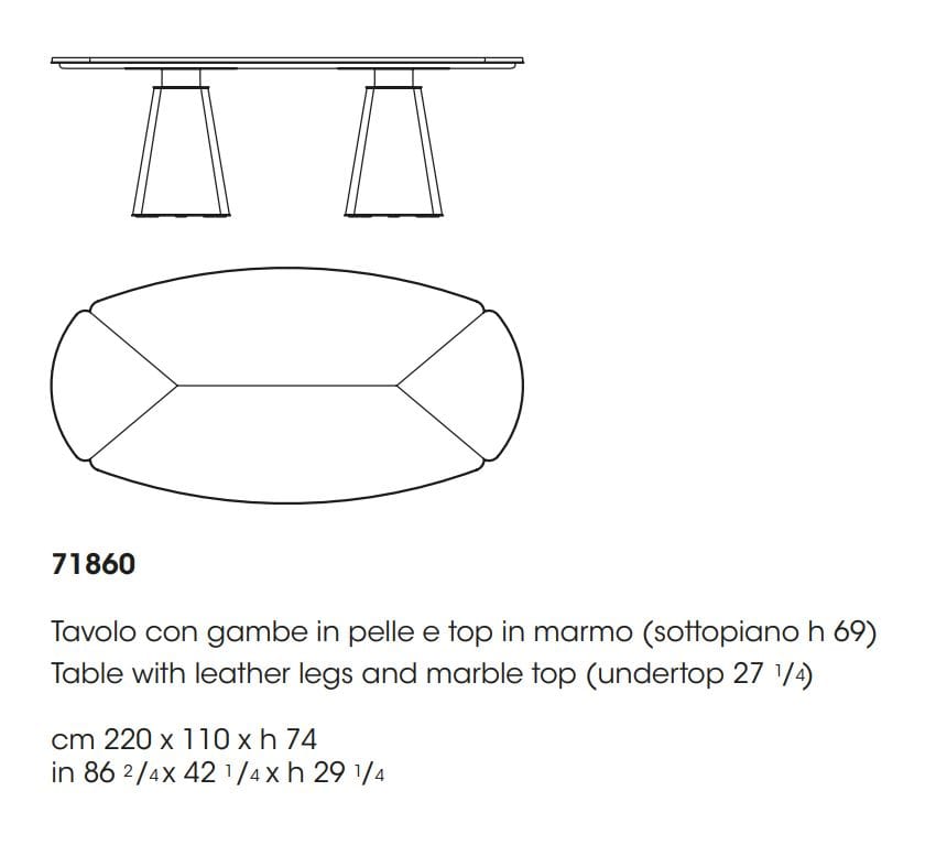 Овальный мраморный стол Giorgetti FLORIA ARCH-00074770 - Вид №9