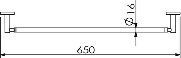 11001A Полотенцедержатель подвесной цвет хром LANGBERGER BURANO - Вид №2