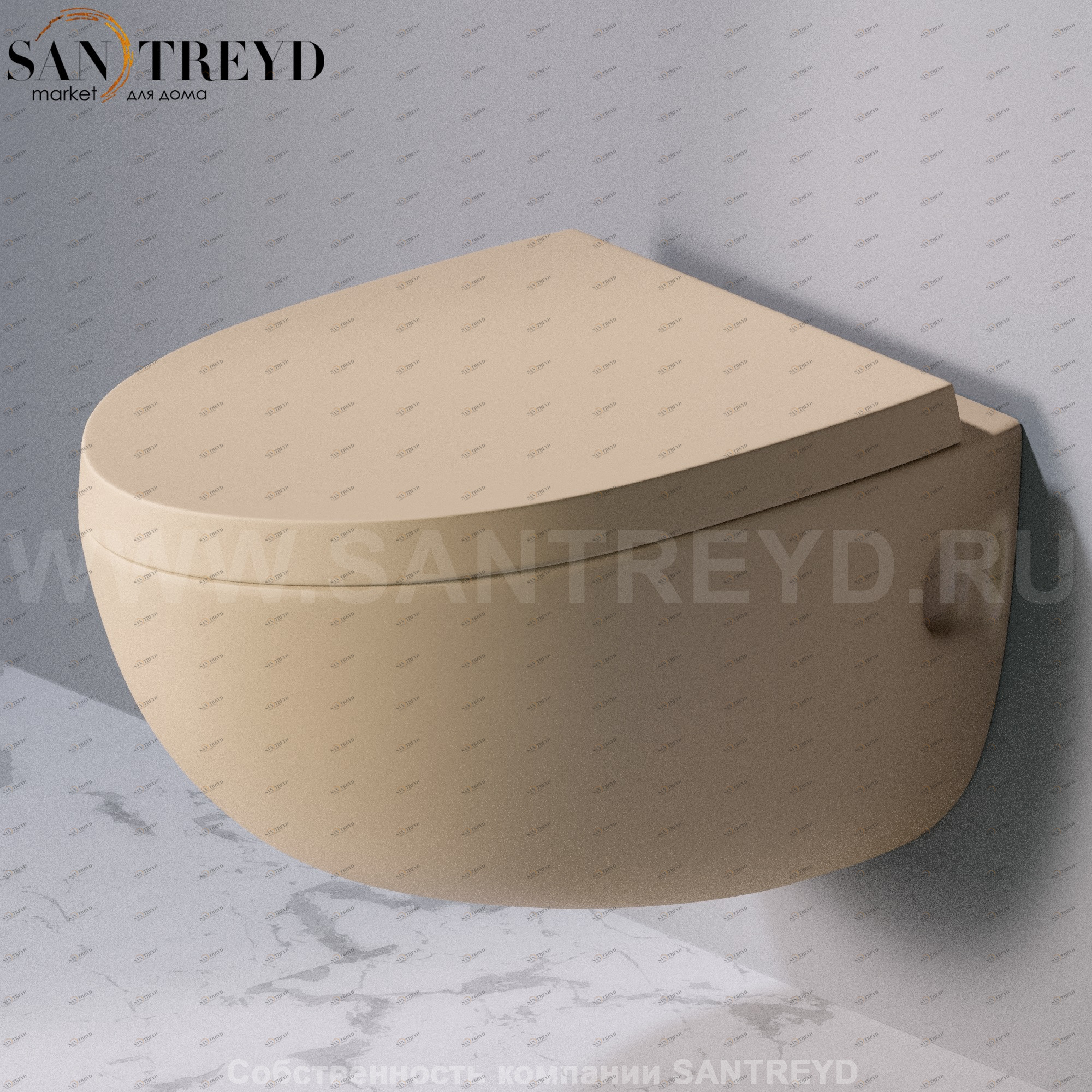 S511131 Подвесной унитаз настенный Бежевый A. e T. Italia OVAL Италия AeT ITALIA