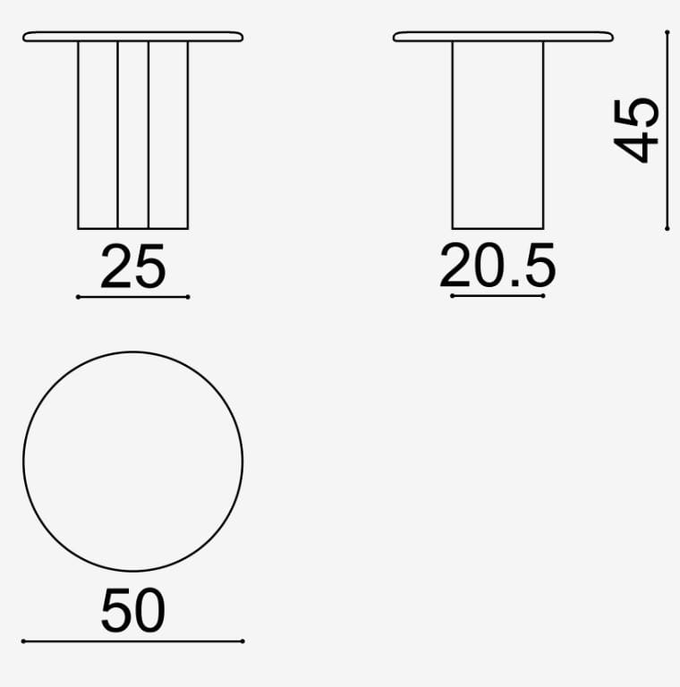 Высокий круглый журнальный столик из МДФ Arper Ghia ARCH-00071697 - Вид №8
