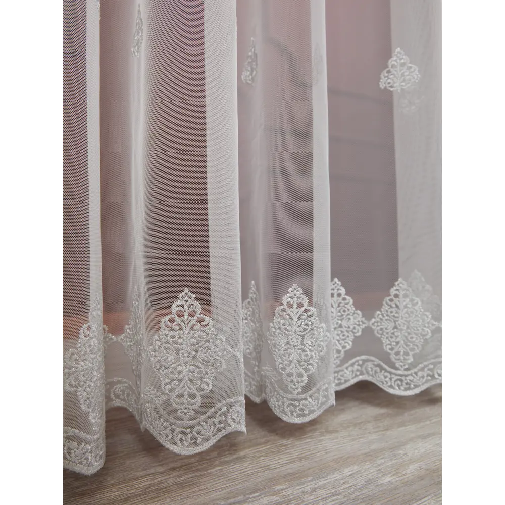 Тюль 1 м/п Коронки сетка 280 см цвет бежево-золотой 85337338 STLM-2052511 ELIT HOME  - Вид №3