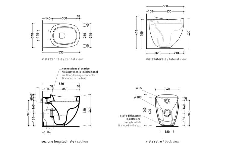 Керамический туалет Ceramica Flaminia Я ARCH-00125196 - Вид №2