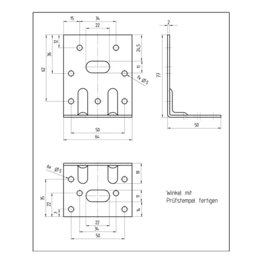 Угол крепежный усиленный GAH ALBERTS KUU 77x50x64x2 14607950 STLM-2057489 Santreyd  - Вид №1