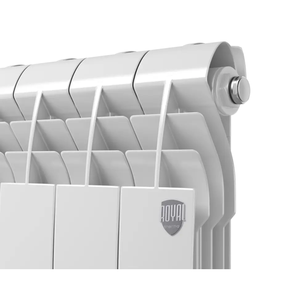 Радиатор секционный Royal Thermo Biliner Alum 500/87 8 секций боковое подключение алюминий белый 82258106 STLM-2021673 - Вид №6
