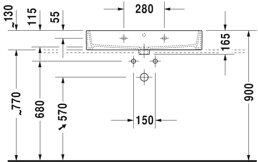 2350800073 Подвесная раковина настенная овальная Duravit Vero Air - Вид №2