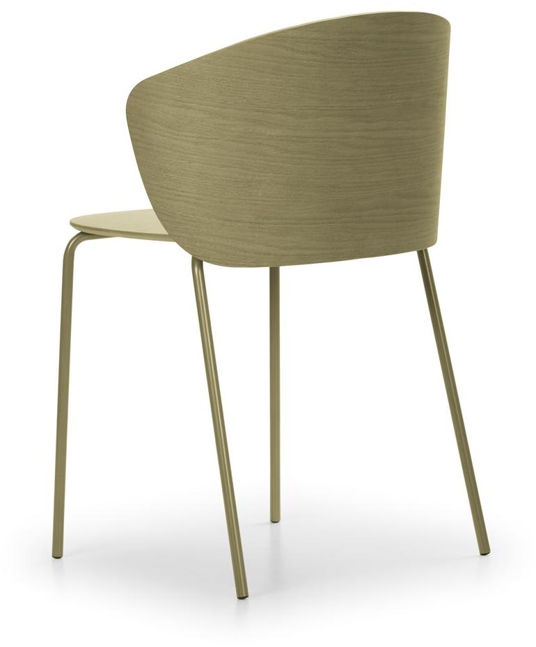 True Design Штабелируемый стул из стали и дерева Not wood Nt 1004 - Вид №1