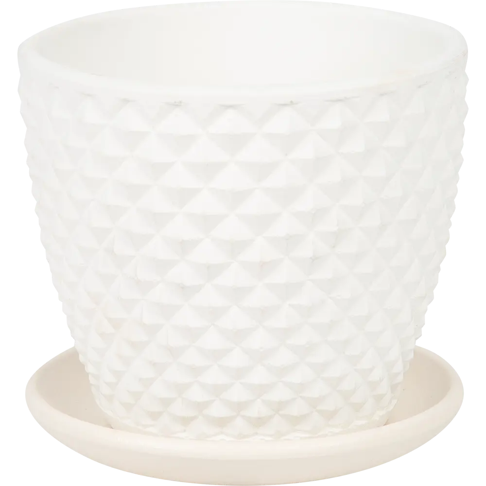 Santreyd Горшок бетонный Грань - белый бутон для комнатных растений 83629620 отсутствует STLM-0042985